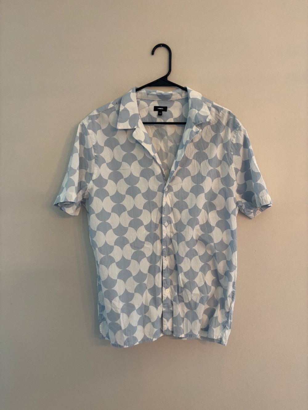 Express Blue and White Lightweight Button Up